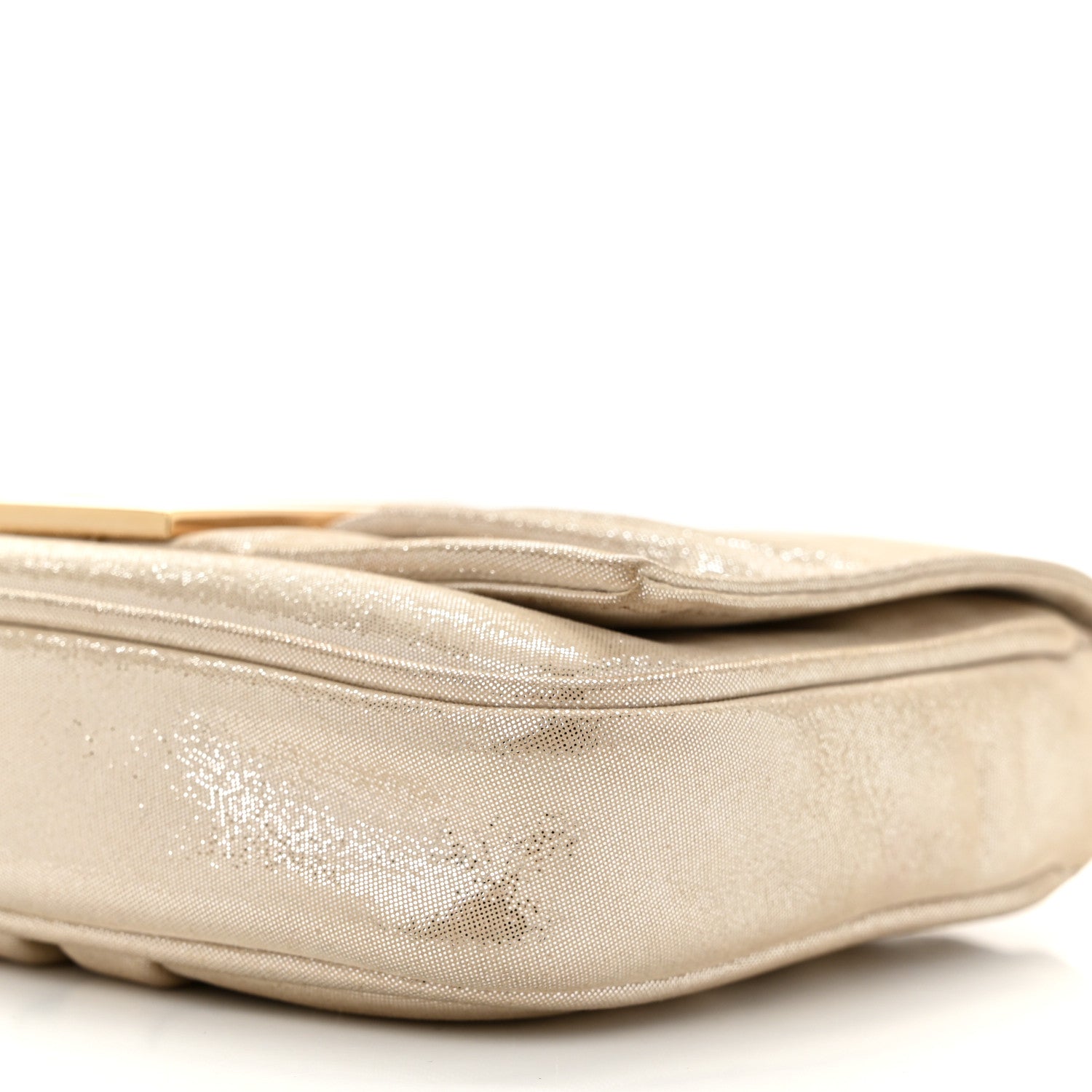 Fendi Metallic Calfskin Mia Pochette Beige 10 of 14