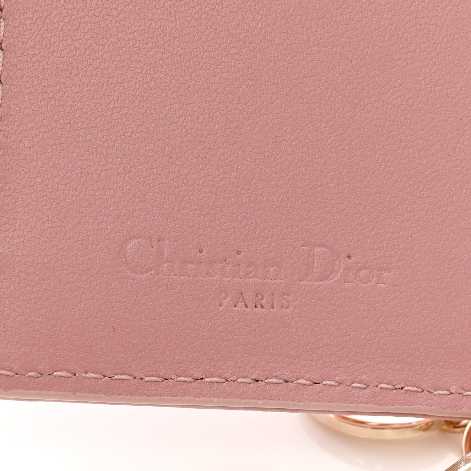 Christian Dior Lambskin Cannage Small Lady Dior Flap Card Holder Powder Pink 6 of 8