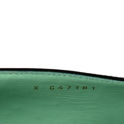 Chanel Crocodile Embossed Patent Calfskin Pumps 40 Green Black 9 of 10