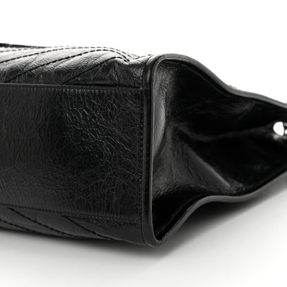 Saint Laurent Crinkled Calfskin Matelasse Monogram Large Niki Shopper Tote Black 10 of 10