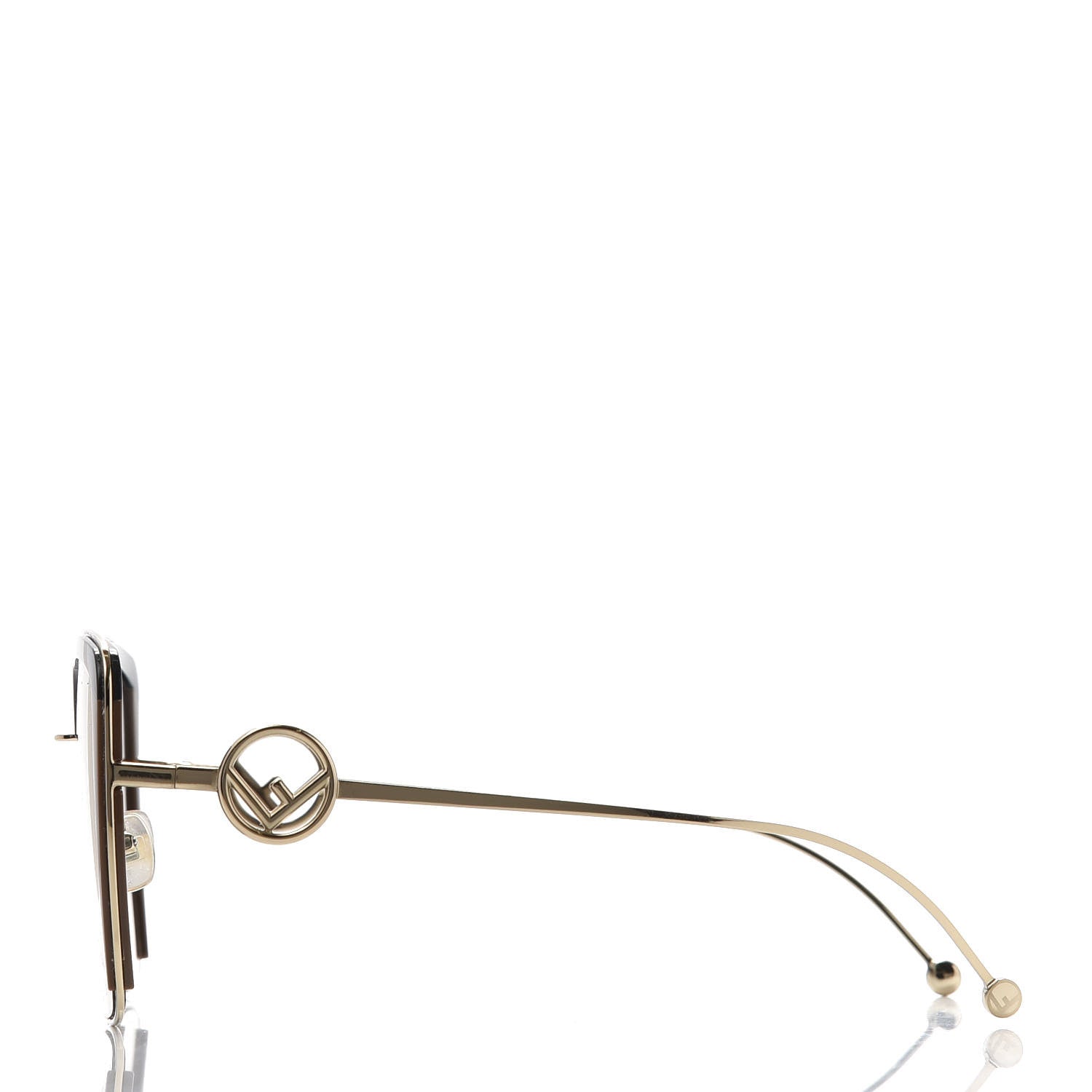 Fendi Metal Acetate F is Fendi Square Sunglasses FF 0294/S Gold 3 of 8