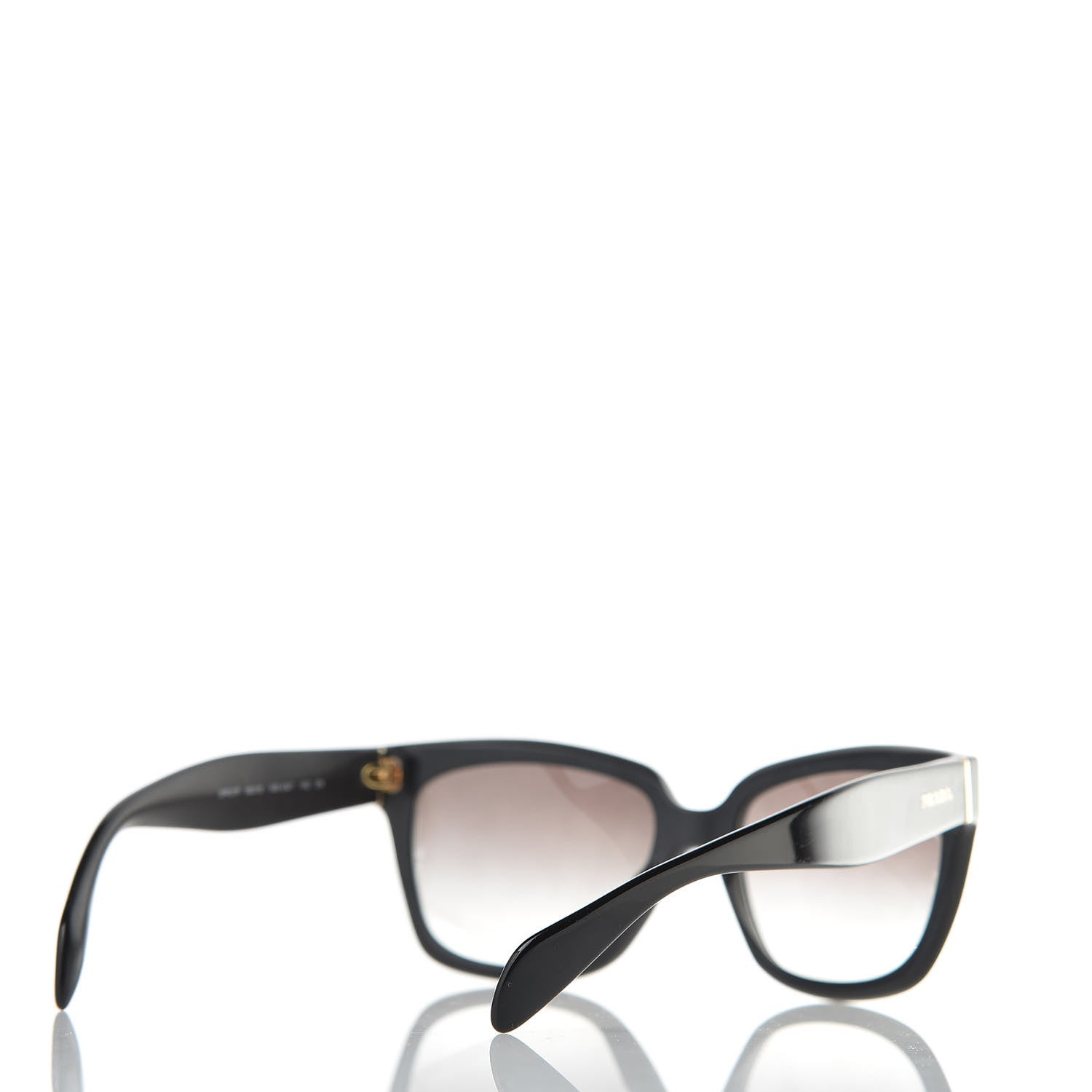 Prada Square Sunglasses SPR 07P Black 4 of 9