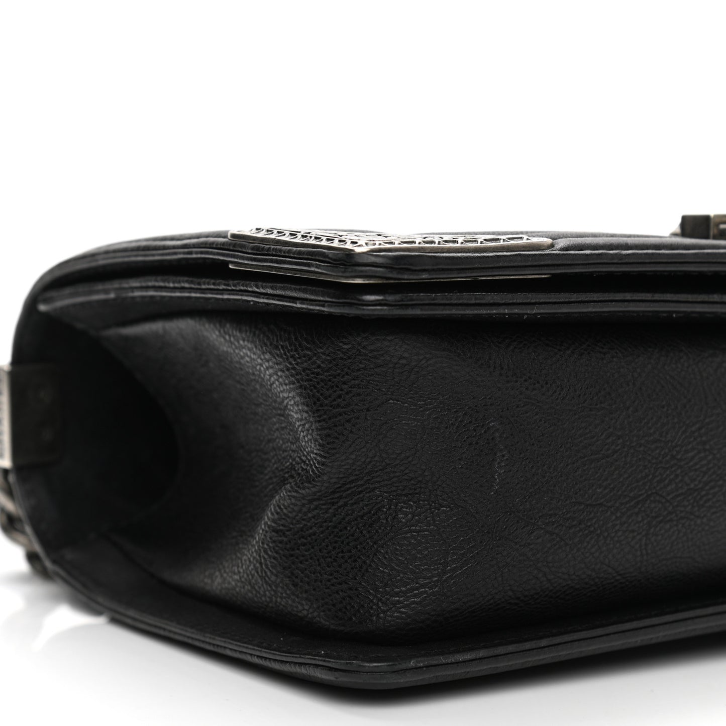 Calfskin Quilted Metal Embellished Paris Dallas Medium Boy Flap Black
