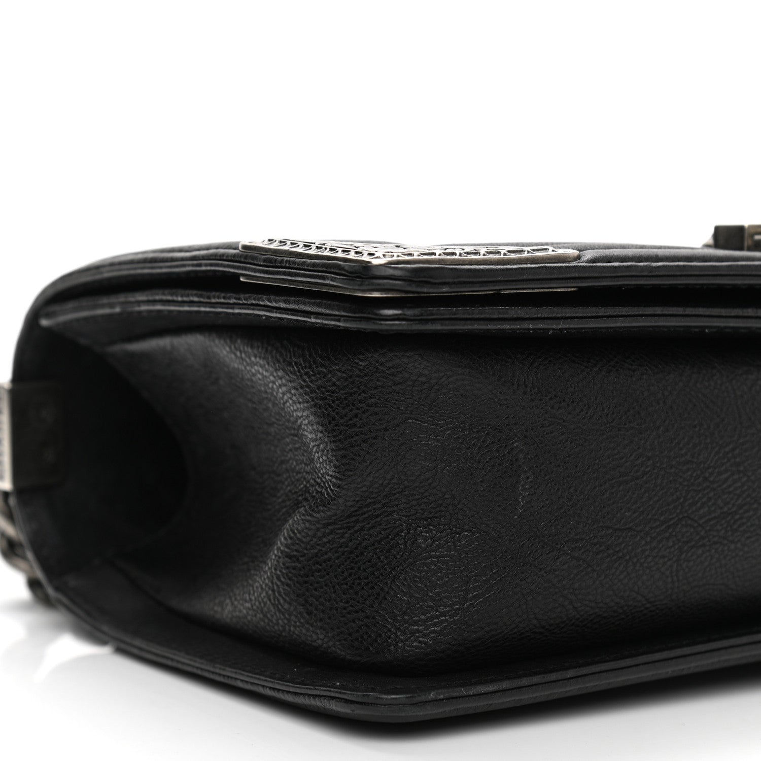 Chanel Calfskin Quilted Metal Embellished Paris Dallas Medium Boy Flap Black 8 of 9