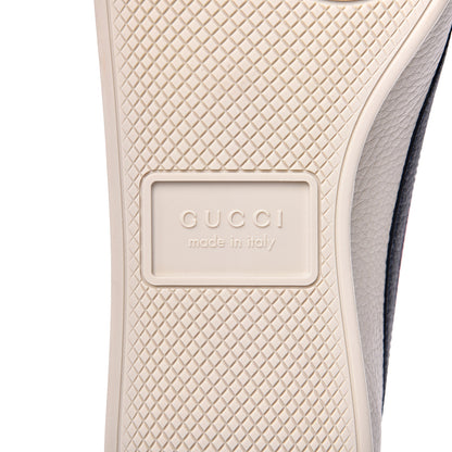Gucci Calfskin Mens Web Falacer Sneakers 7 White Blue 7 of 10