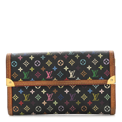 Louis Vuitton Monogram Multicolor Porte Tresor International Wallet Black 1 of 14