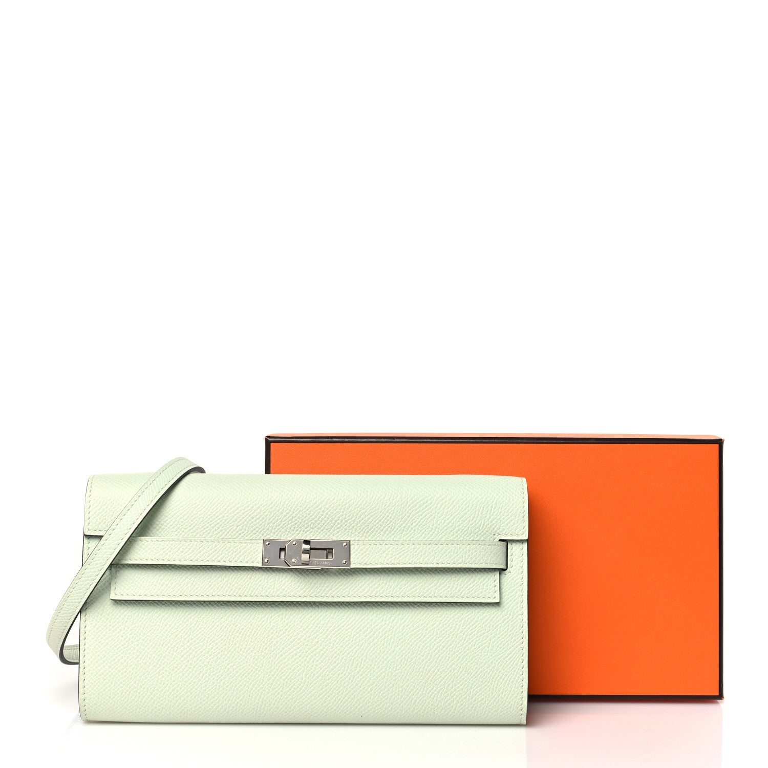 Hermes Epsom Kelly Wallet To Go Vert Fizz 9 of 9