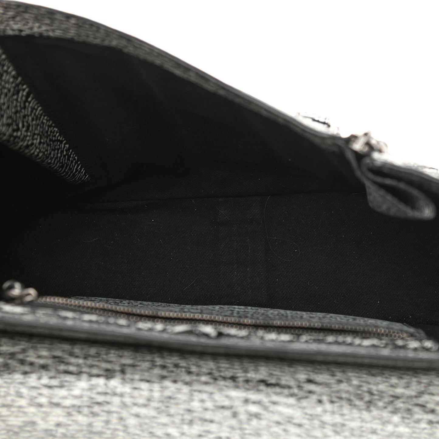 Textured Calfskin Medium Pashli Satchel Black Cream