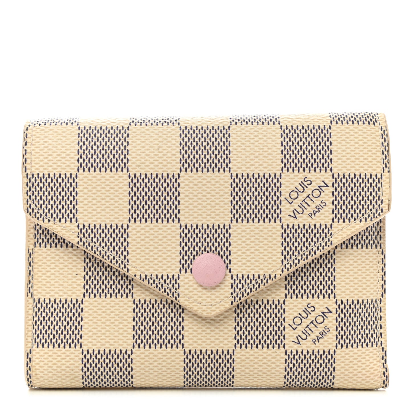 Damier Azur Victorine Wallet Rose Ballerine