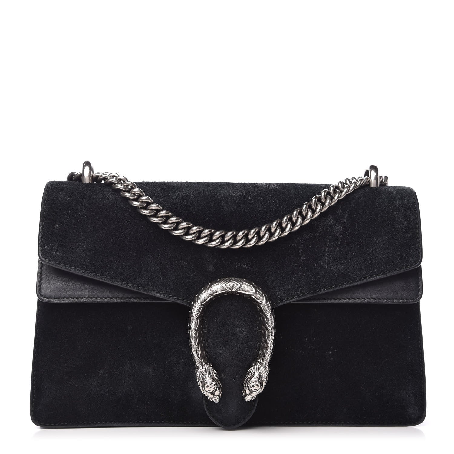 Gucci Suede Small Dionysus Shoulder Bag Black 1 of 9
