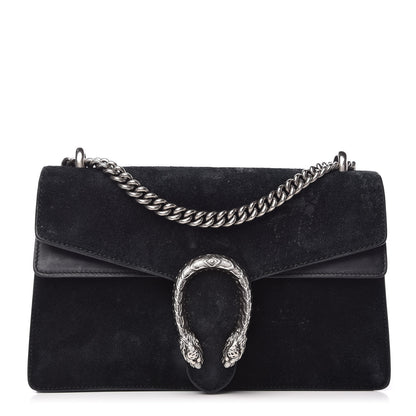 Gucci Suede Small Dionysus Shoulder Bag Black 1 of 9