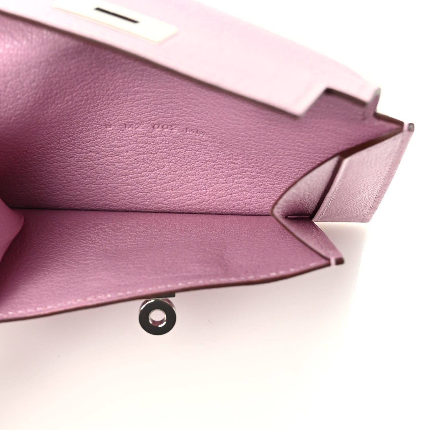 Hermes Chevre Mysore Kelly Pocket Compact Wallet Mauve Sylvestre 5 of 6