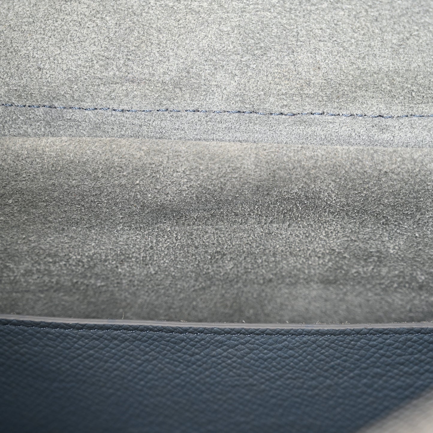 Grained Calfskin Micro Belt Bag Washed Blue