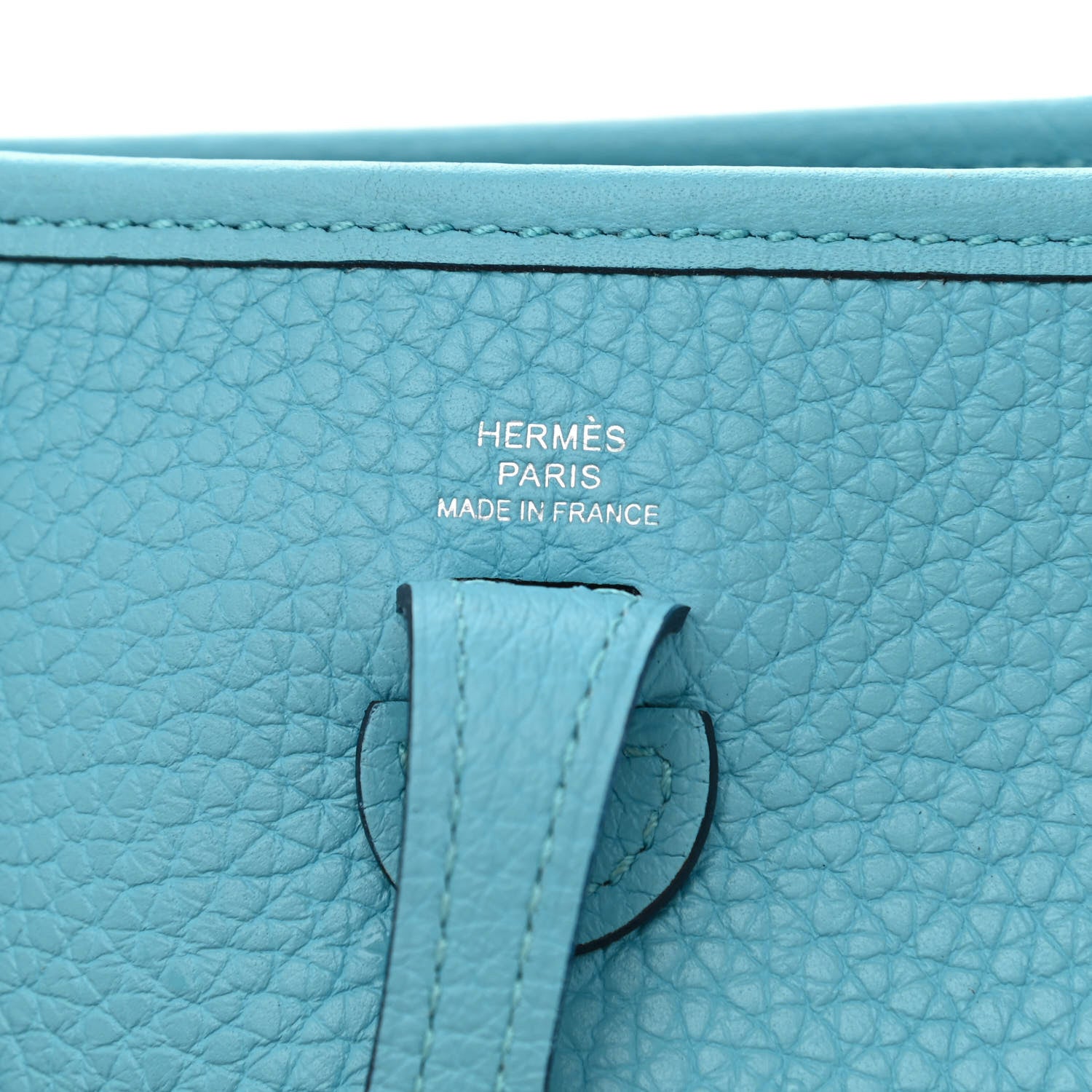 Hermes Taurillon Clemence Evelyne TPM Bleu Du Nord 6 of 10