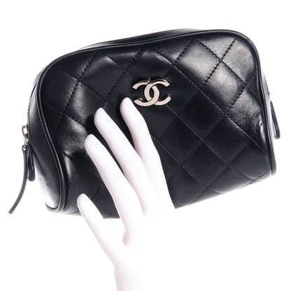 Chanel Lambskin Cosmetic Case Black 2 of 7