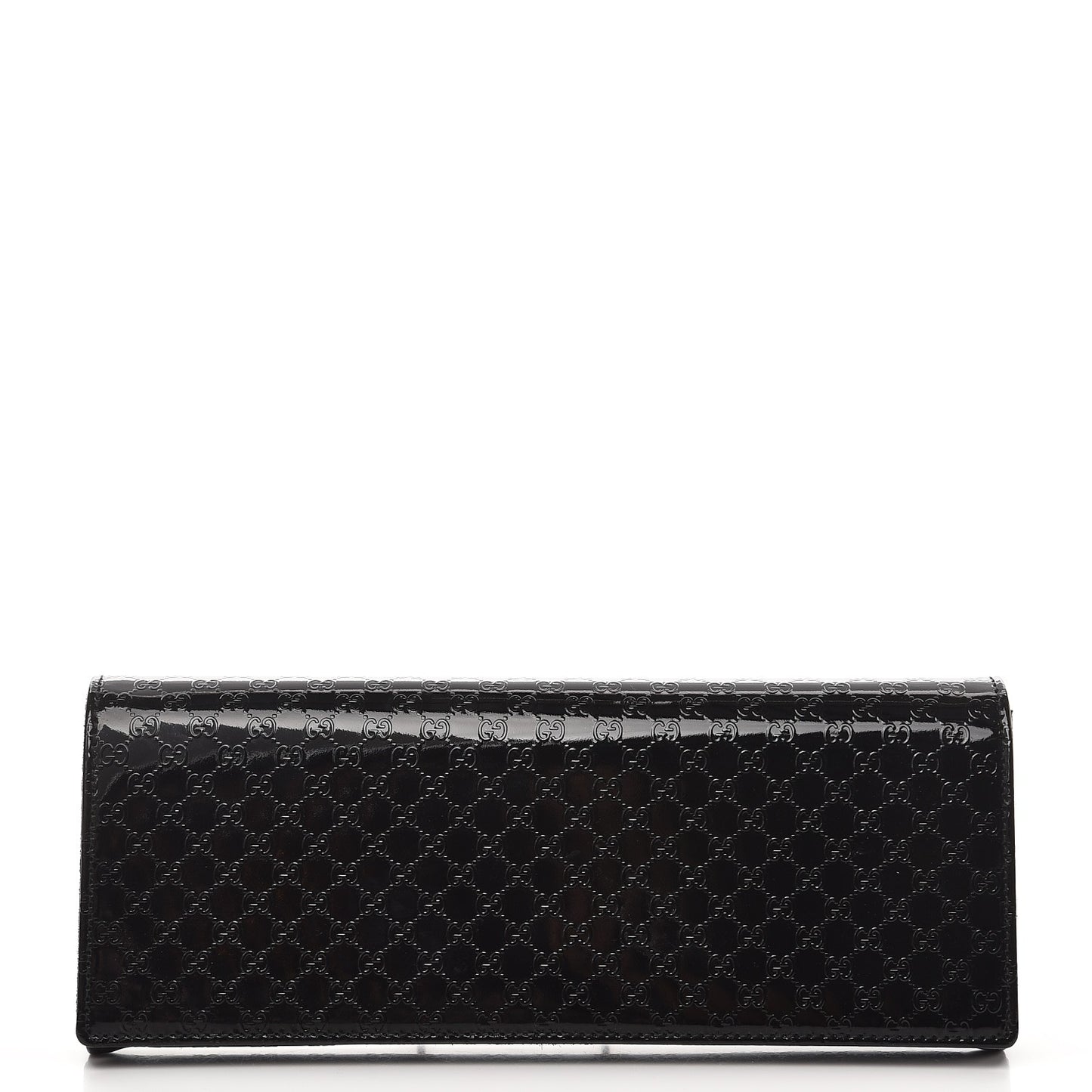 Patent Microguccissima Small Broadway Clutch Black
