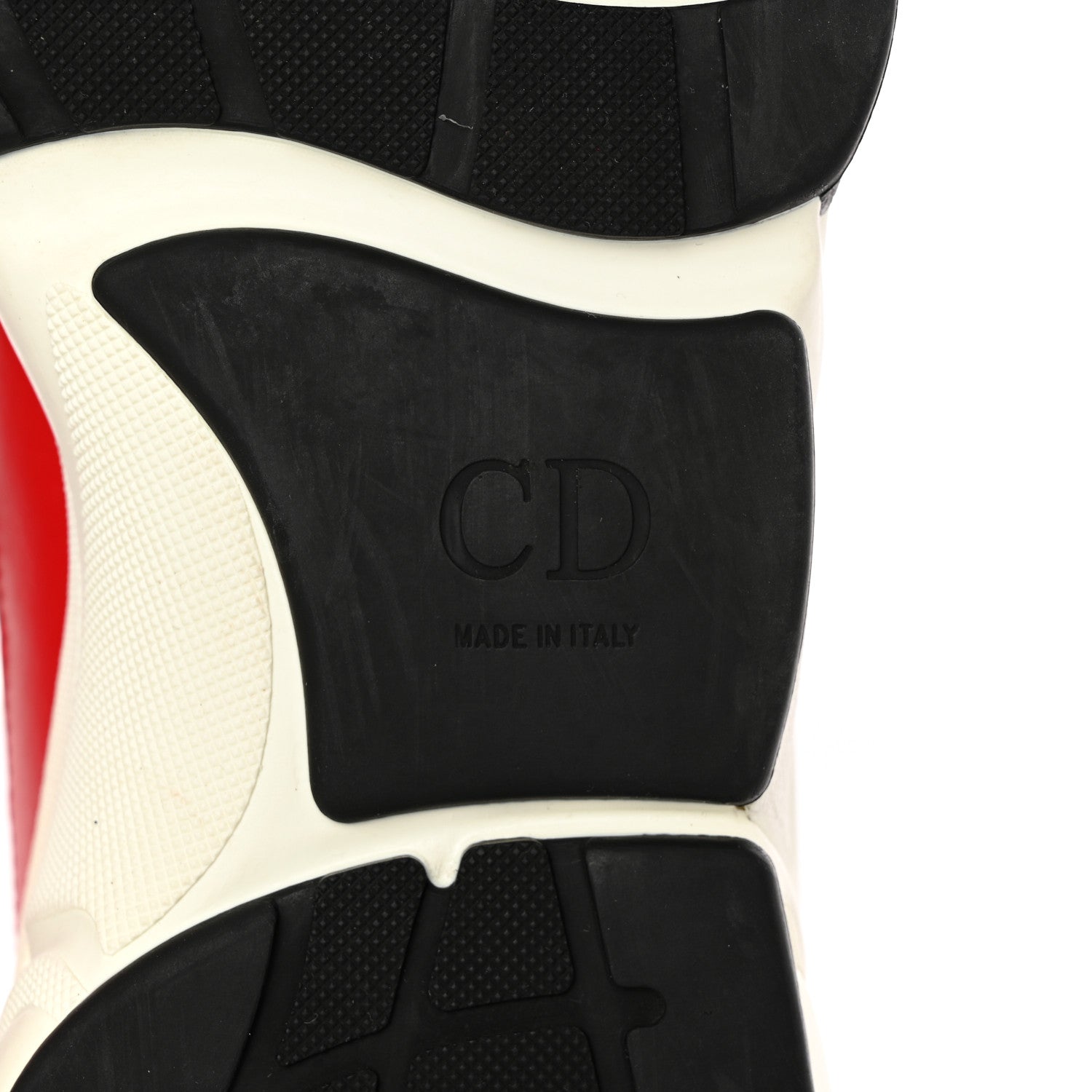 Christian Dior Technical Mesh Calfskin Mens B22 Sneakers 44 Black White Red 7 of 15