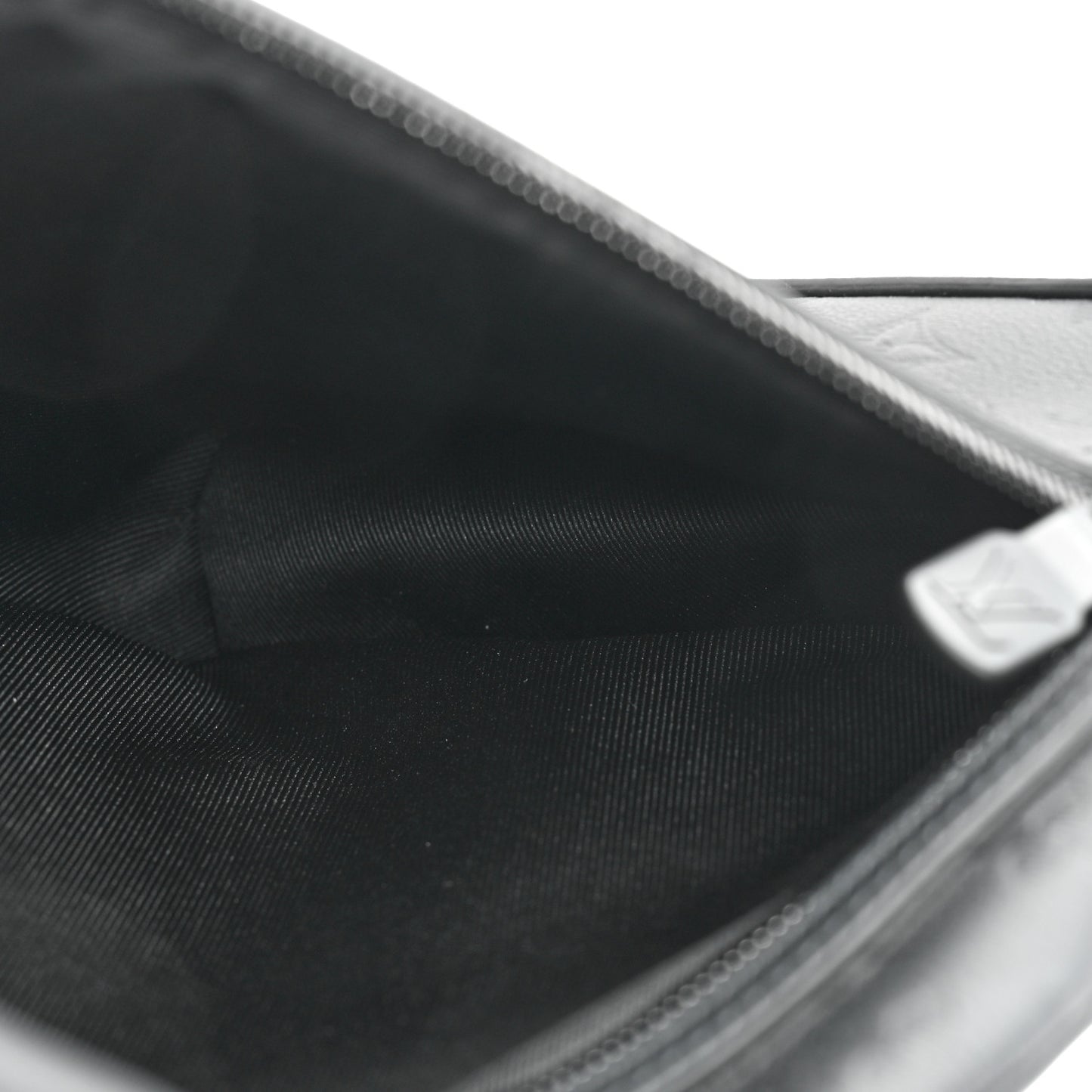 Calfskin Shadow Monogram Duo Slingbag Black