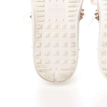 Valentino Garavani Calfskin Rockstud Untitled Open Sneakers 37 White Pewter 14 of 18