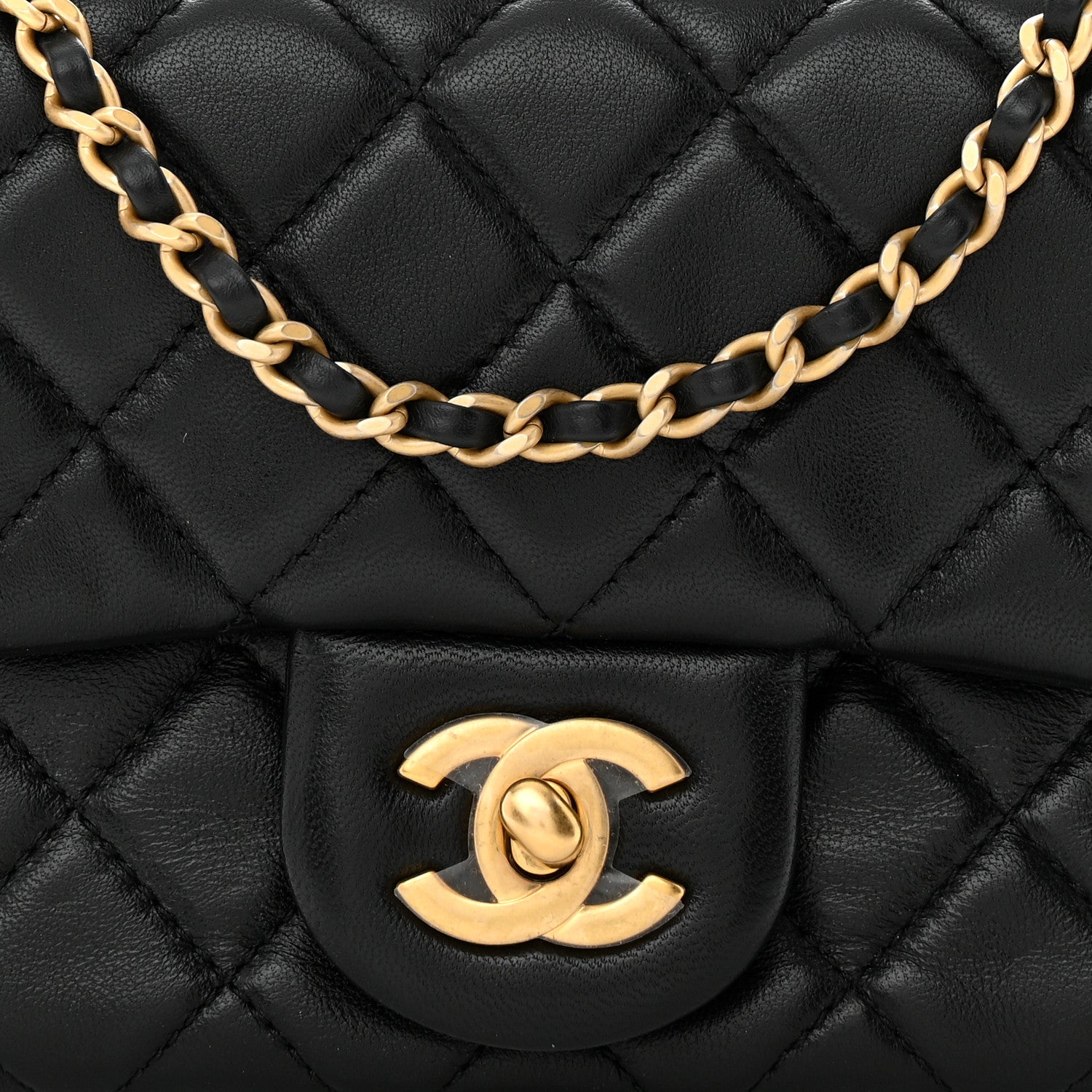 Chanel Lambskin Quilted Mini Pearl Crush Flap Black 8 of 11