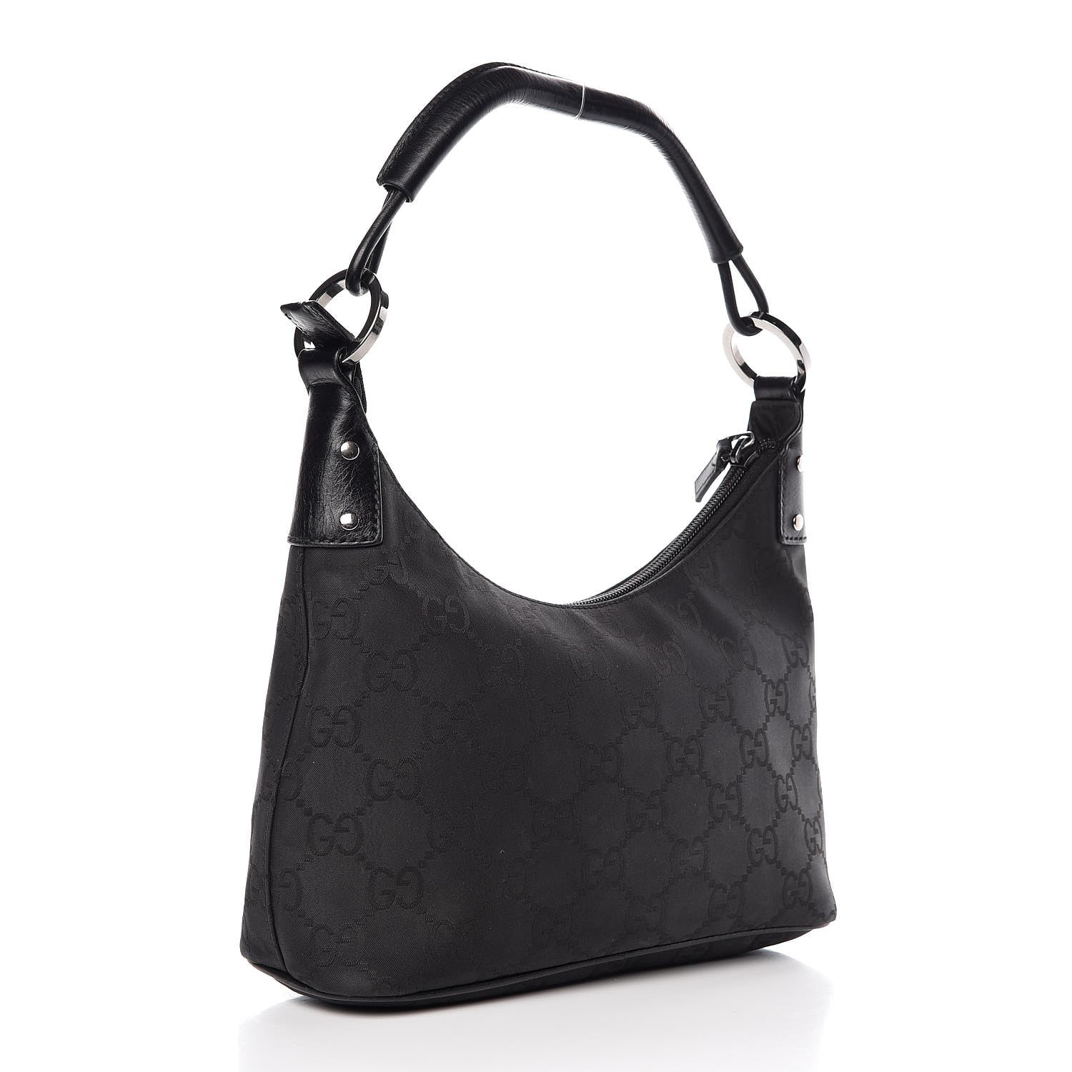 Gucci Monogram Classic Ring Small Hobo Black 3 of 7