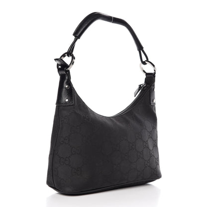 Gucci Monogram Classic Ring Small Hobo Black 3 of 7