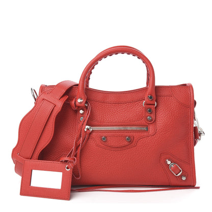 Balenciaga Vibrato Calfskin Classic Silver Hardware S City Rouge Cerise 1 of 8
