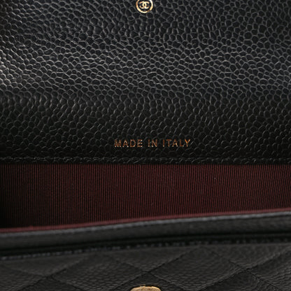 Chanel Caviar Quilted Flap Card Holder Wallet Black 7 of 8