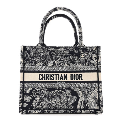 Christian Dior Canvas Embroidered Small Dioriviera Toile De Jouy Book Tote Blue 1 of 12