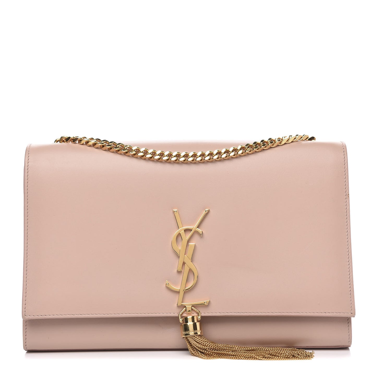 Smooth Calfskin Classic Monogram Kate Tassel Chain Wallet Pale Blush