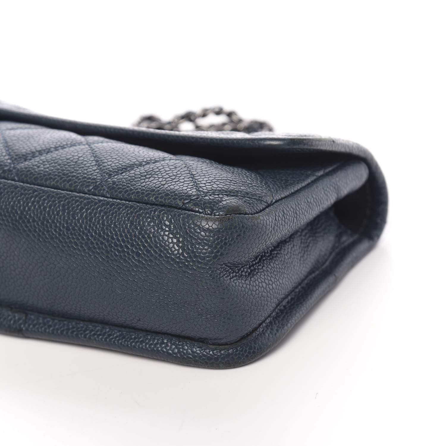 Chanel Caviar Small Natural Beauty Flap Blue 10 of 14