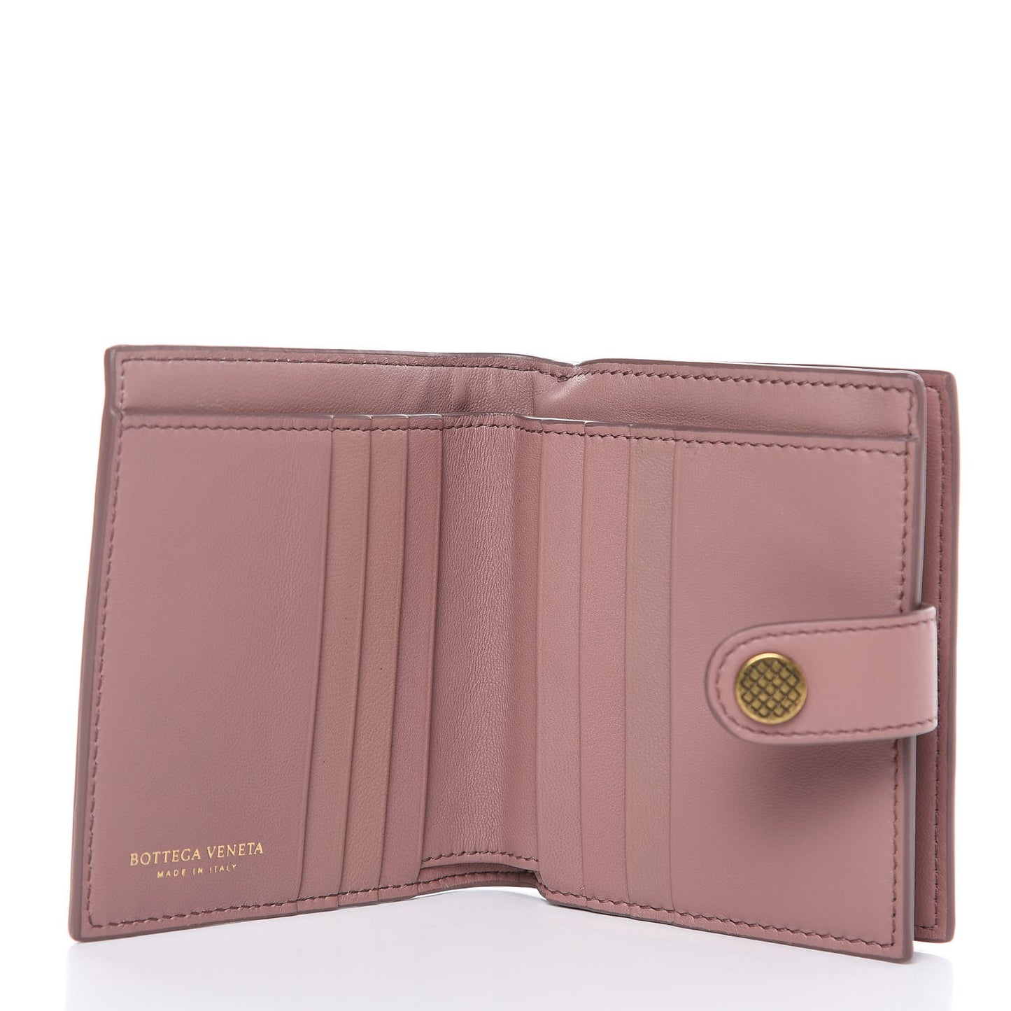 Nappa Intrecciato French Wallet Deco Rose