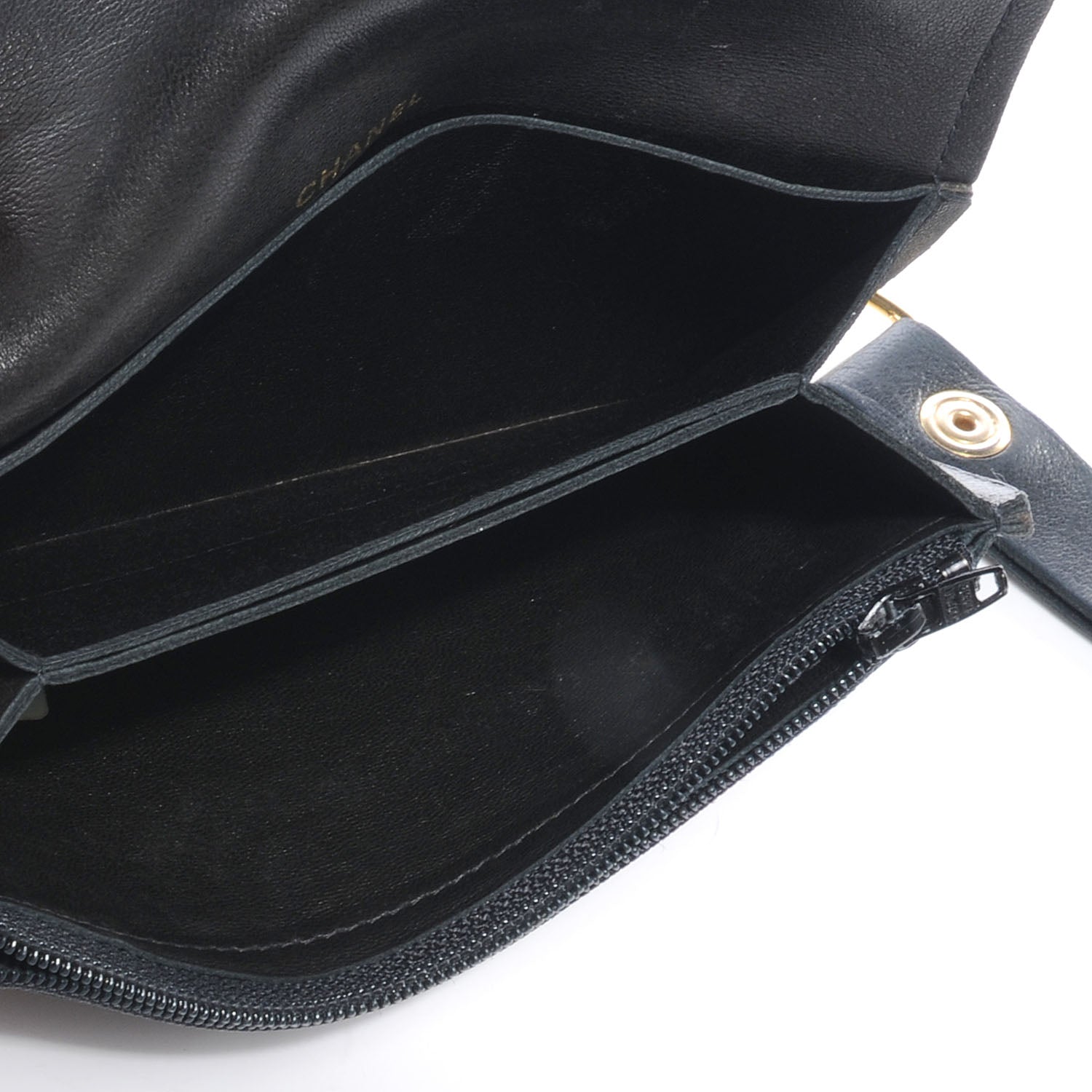 Chanel Lambskin Diamond Stitch Wallet Black 6 of 10