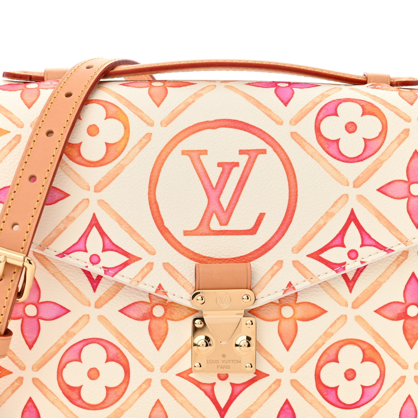 Monogram Tiles By The Pool Pochette Metis MM Coral