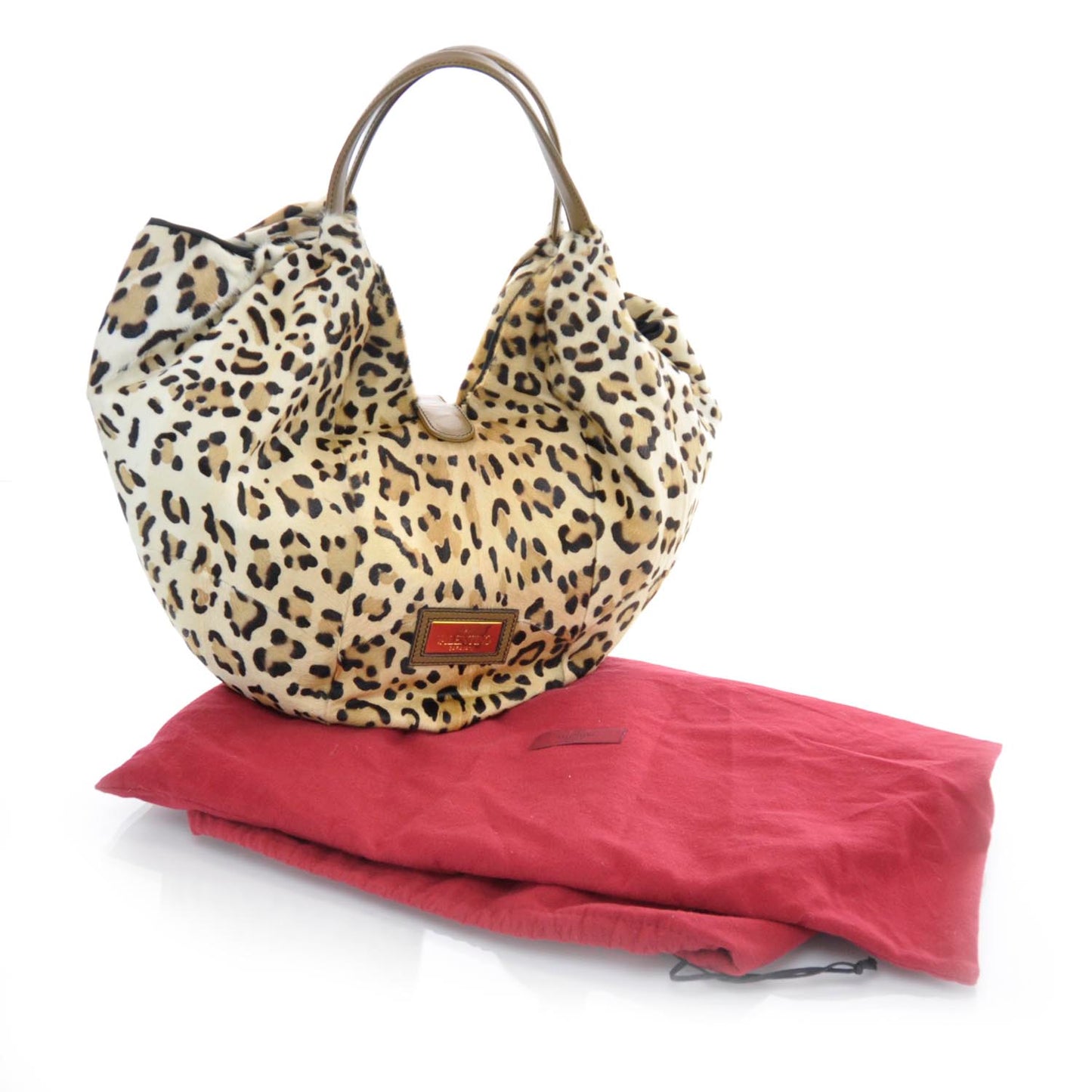 Goat Hair Leopard Print 360 Bow Hobo