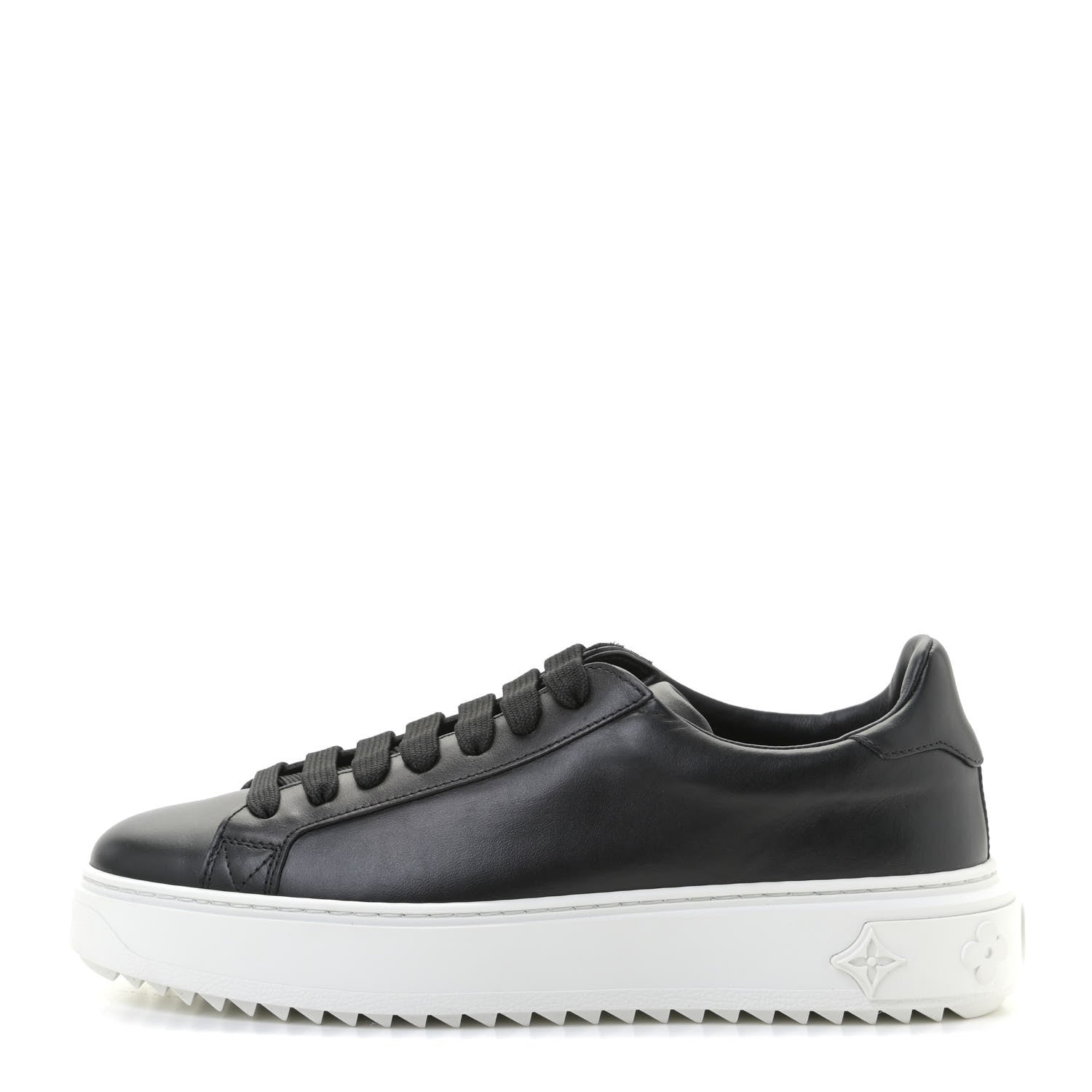 Louis Vuitton Calfskin Time Out Sneakers 37.5 Black 1 of 10