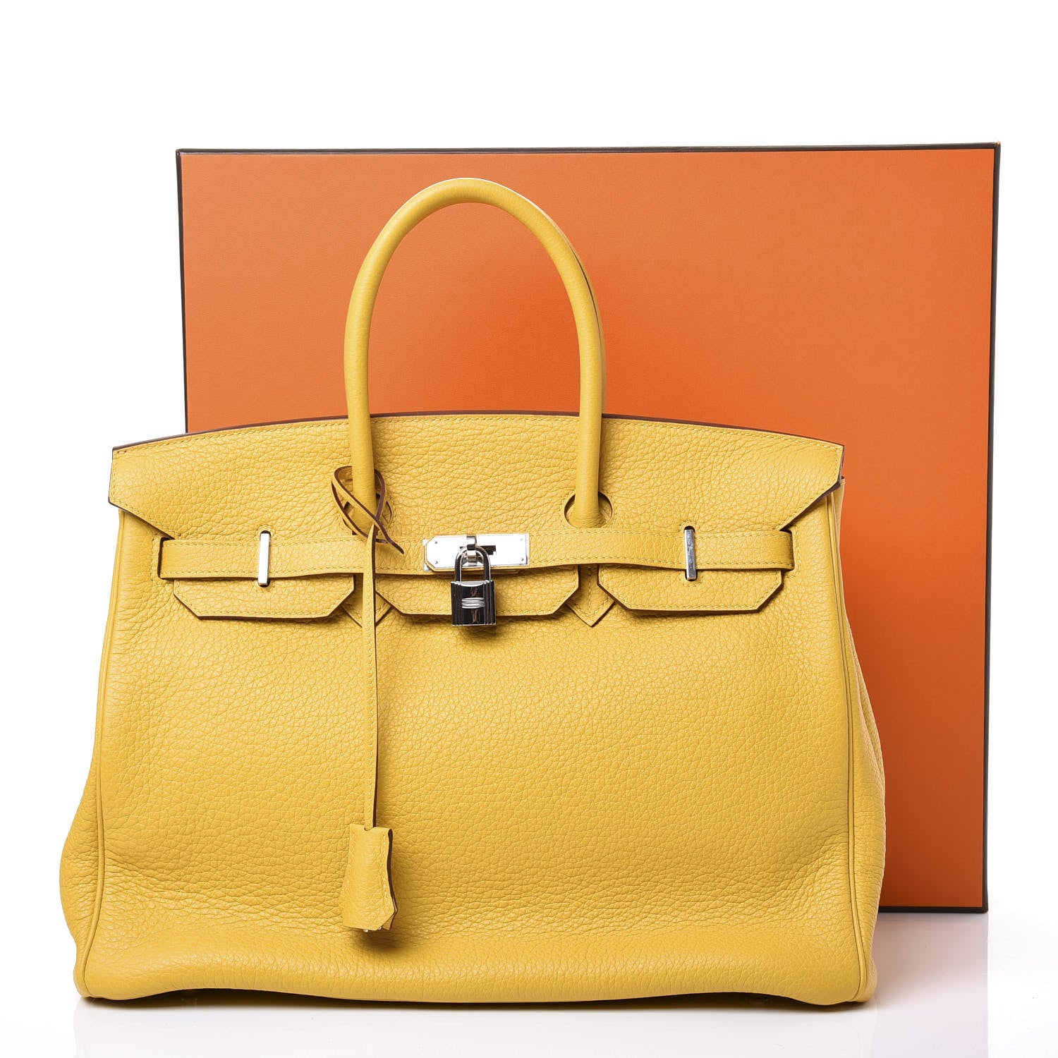 Hermes Taurillon Clemence Birkin 35 Soleil 32 of 32