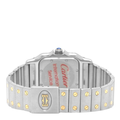 Cartier Stainless Steel 18K Yellow Gold 29mm Santos De Cartier Galbee Quartz Watch 3 of 4