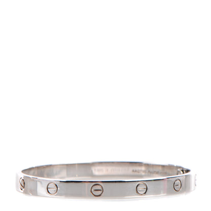Cartier 18K White Gold LOVE Bracelet 18 1 of 4