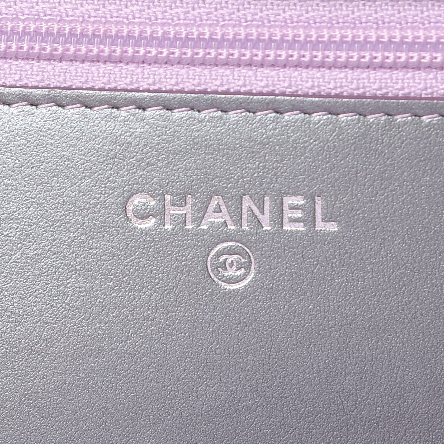 Chanel Iridescent Lambskin Quilted Reissue Wallet On Chain WOC Light Purple 6 of 11