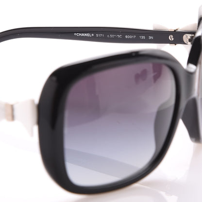 Chanel CC Bow Sunglasses 5171 Black White 5 of 7