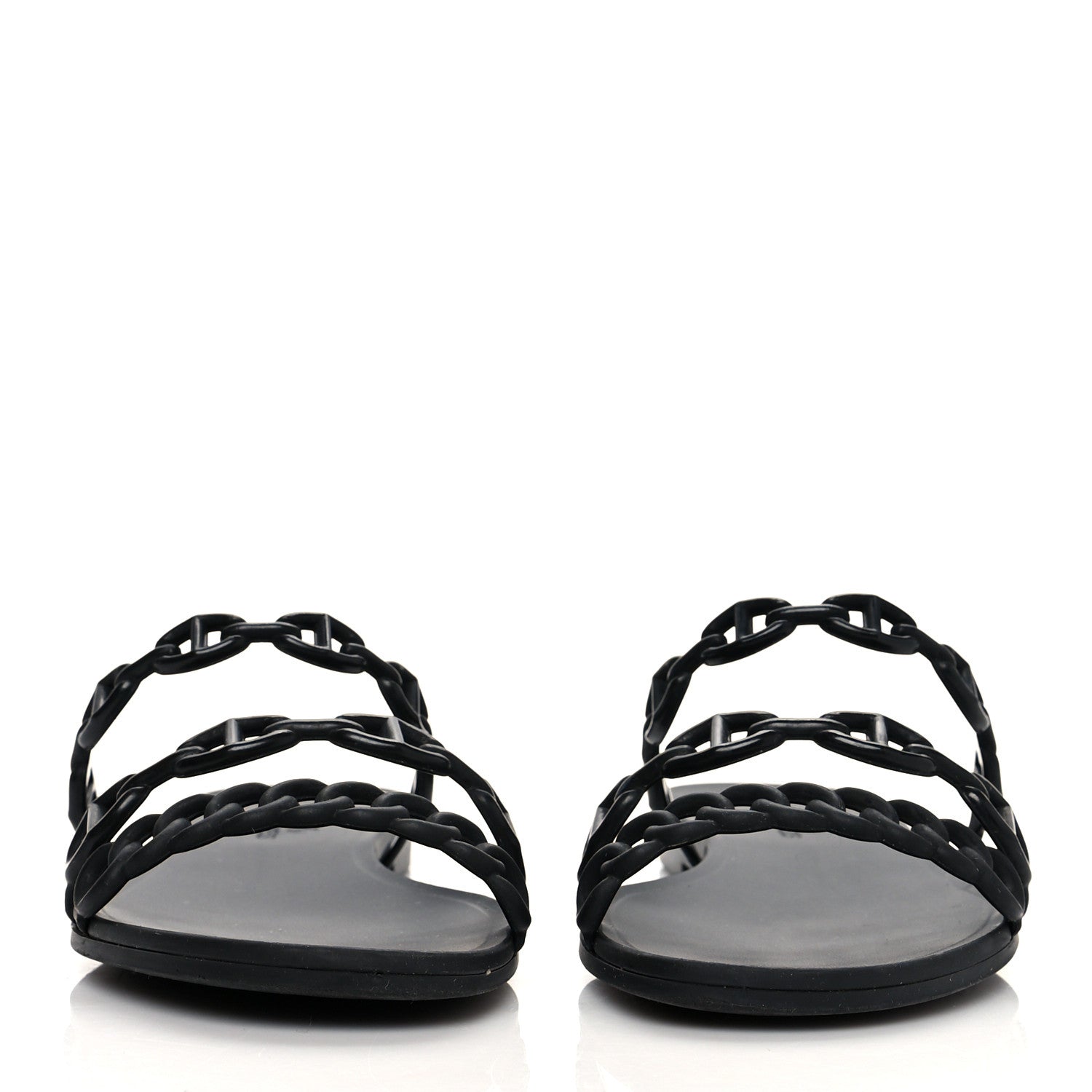 Hermes TPU Rivage Sandals 36 Black 2 of 8