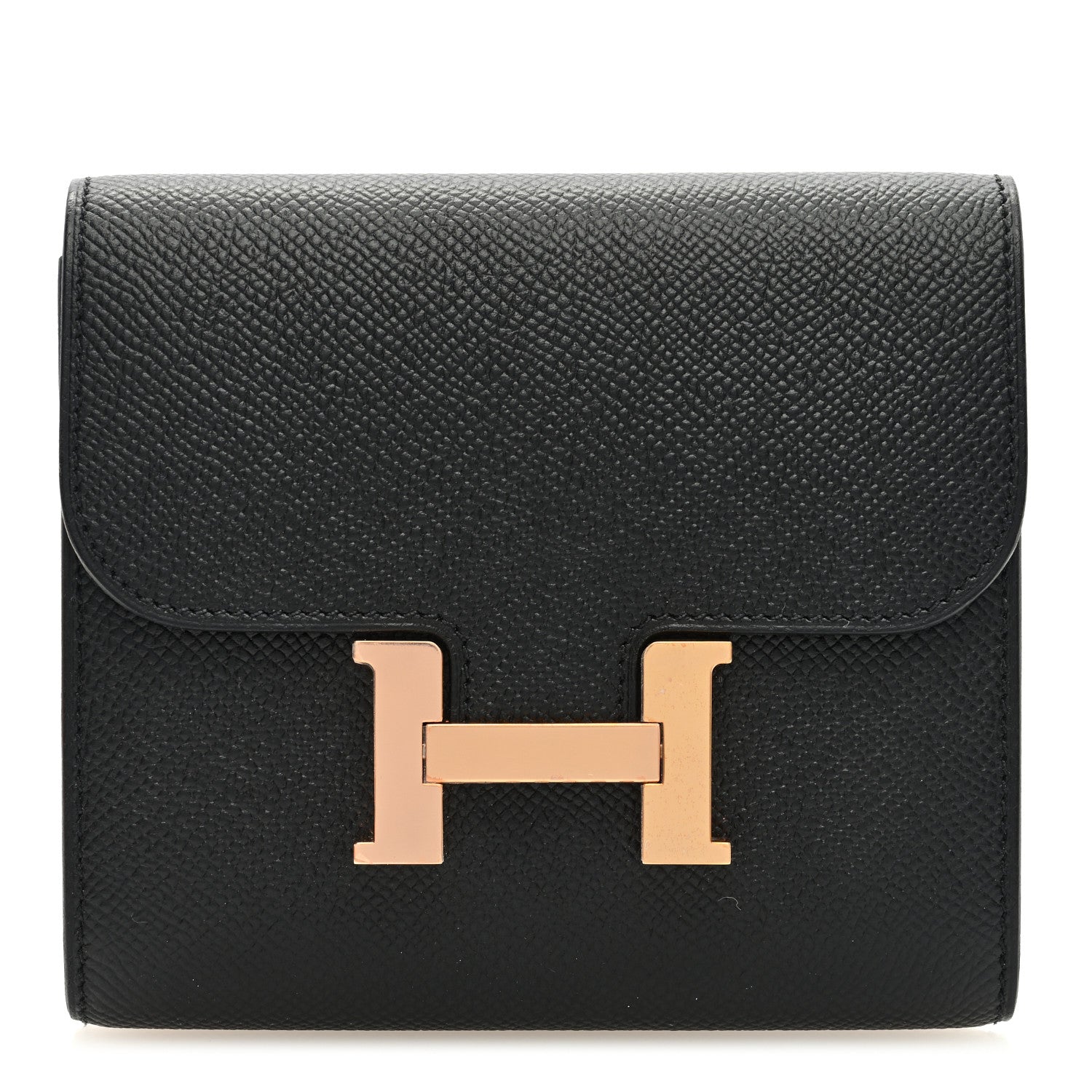 Hermes Epsom Constance Compact Passant Wallet Black 1 of 6