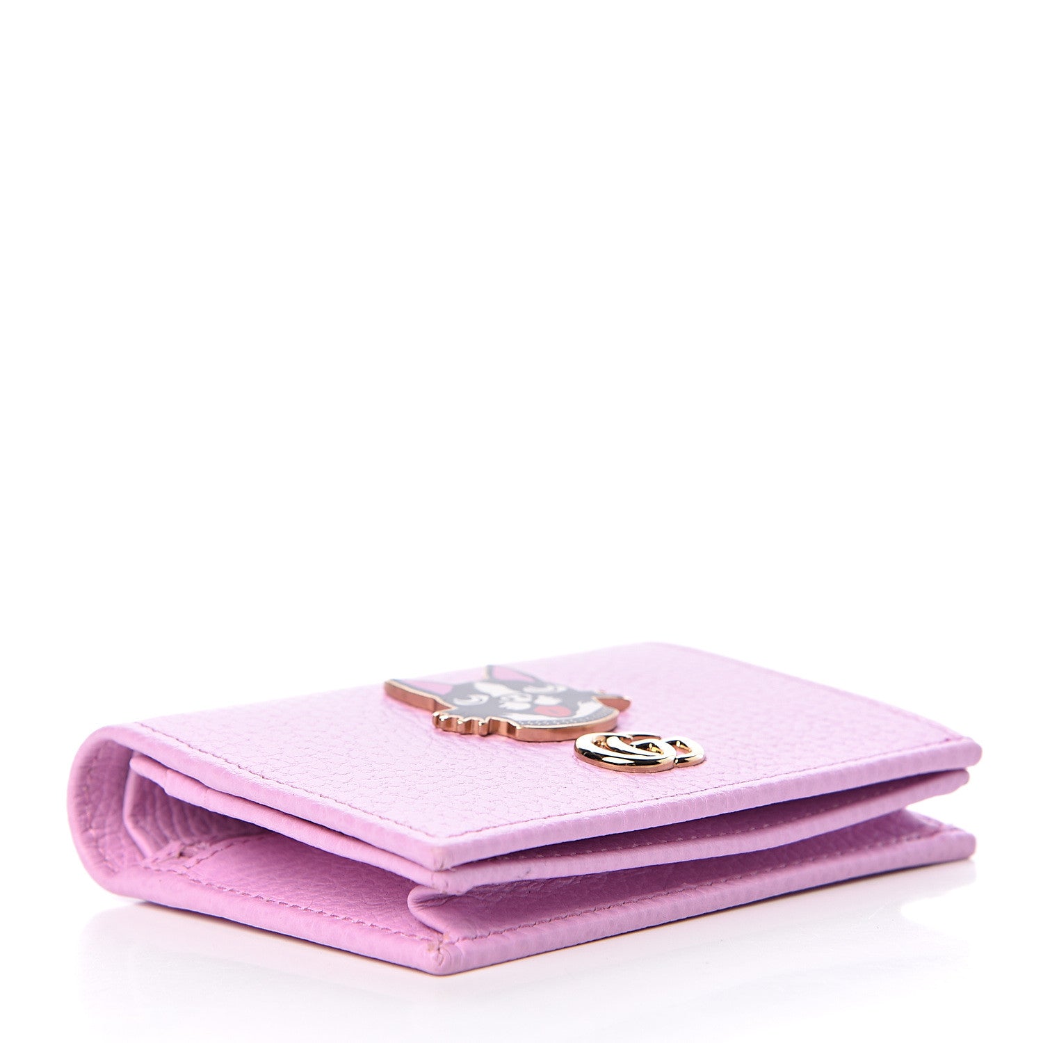 Gucci Dollar Calfskin Bosco Card Case Wallet Malva 4 of 12