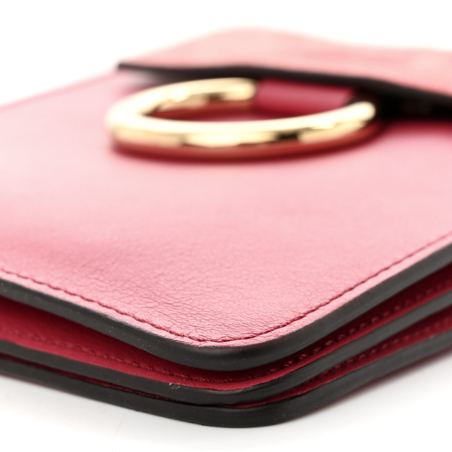 Suede Calfskin Mini Faye Bracelet Bag Scarlet Pink