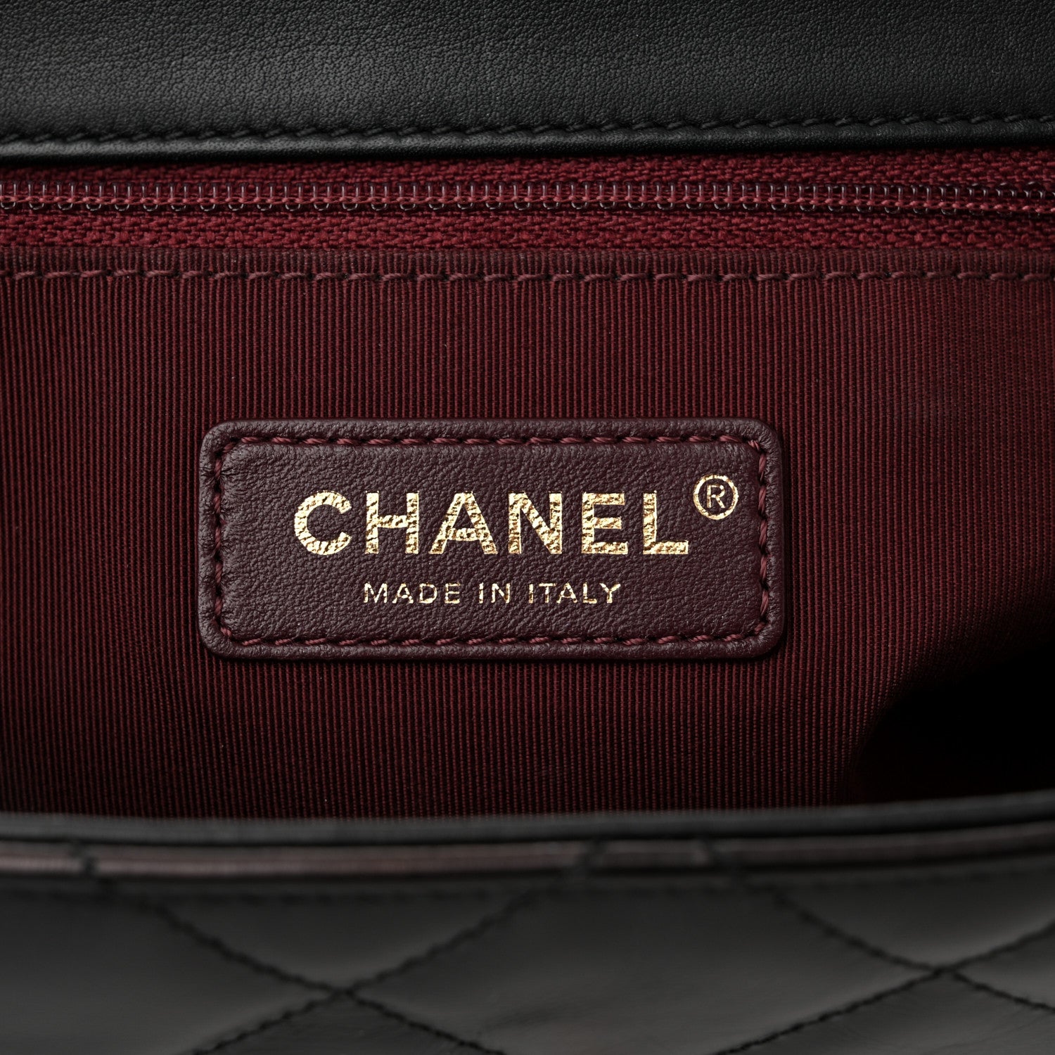 Chanel Calfskin Quilted Large Gold Bar Top Handle Flap Black 6 of 11