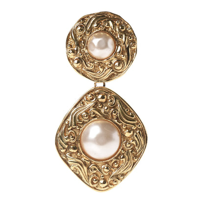Chanel Pearl Brooch Pin Gold 1 of 5