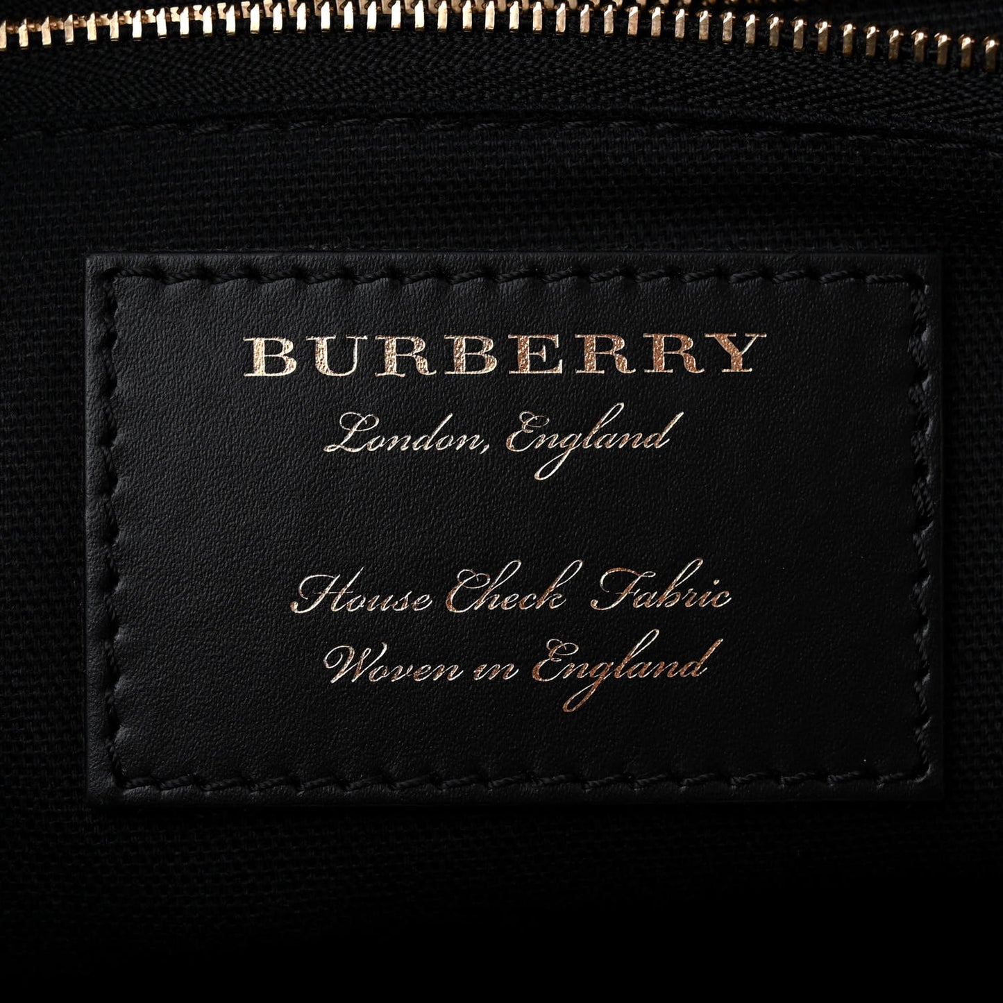 Grainy Calfskin House Check Small Canterbury Black