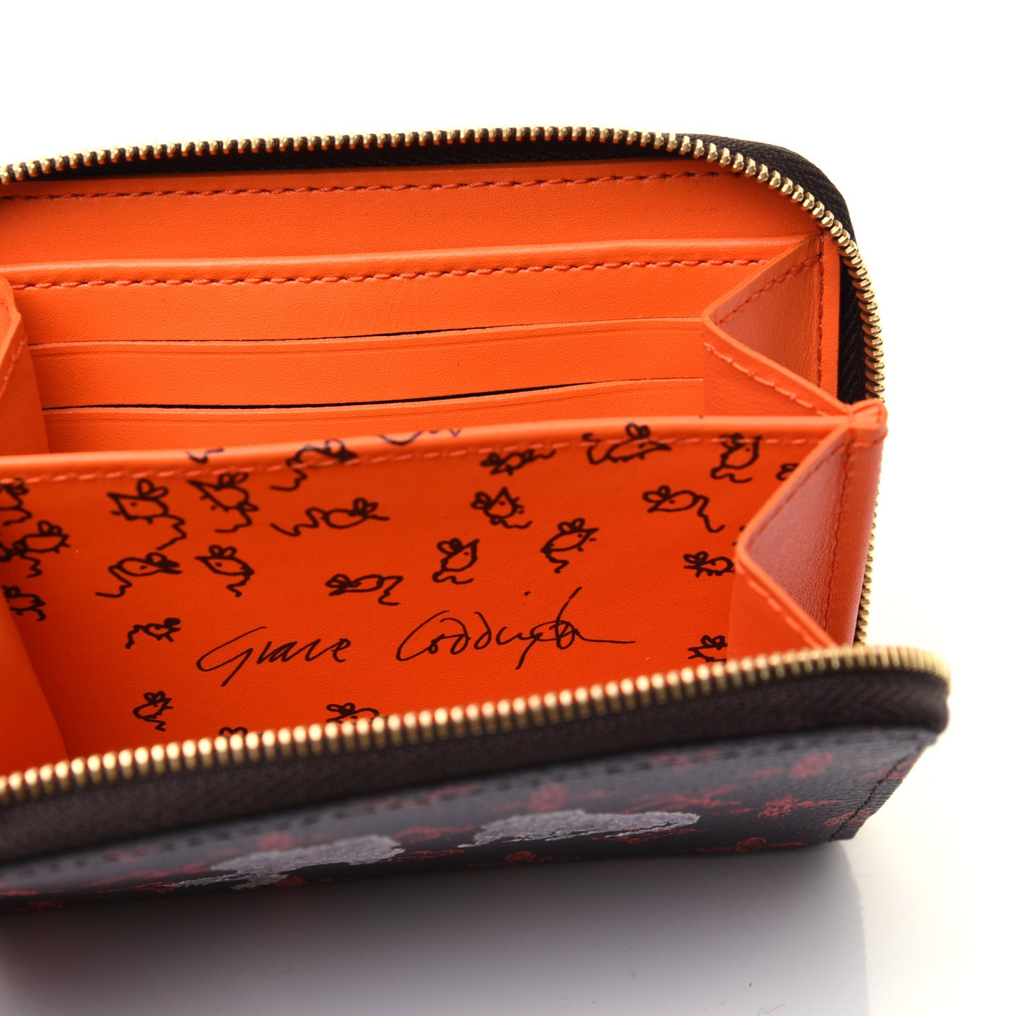 Catogram Zippy Coin Purse Marron