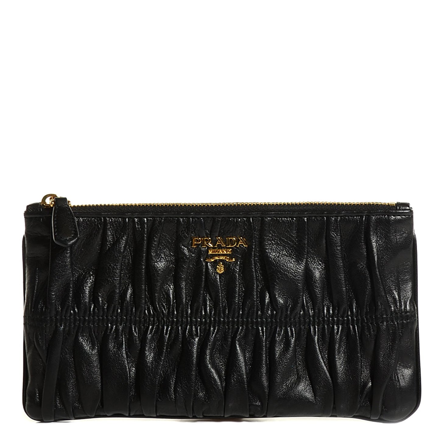 Nappa Gaufre Small Clutch Nero Black
